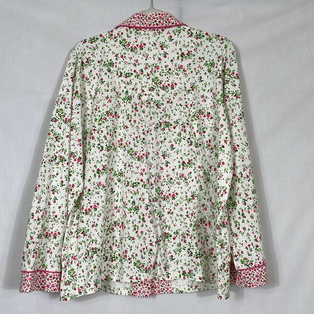 Bed Head Pajama Top NWOT Size XL Pink Floral Super Soft Organic Cotton - Picture 4 of 10